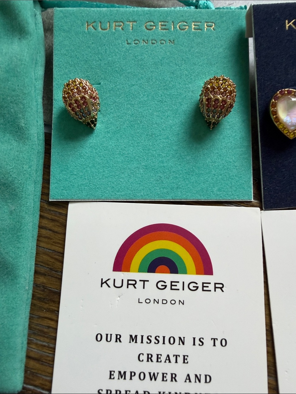 Bundle of Kurt Geiger earrings and a dust bags! - Picture 2 of 4
